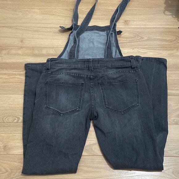 Free people dark gray wash overalls size small - Picture 4 of 8